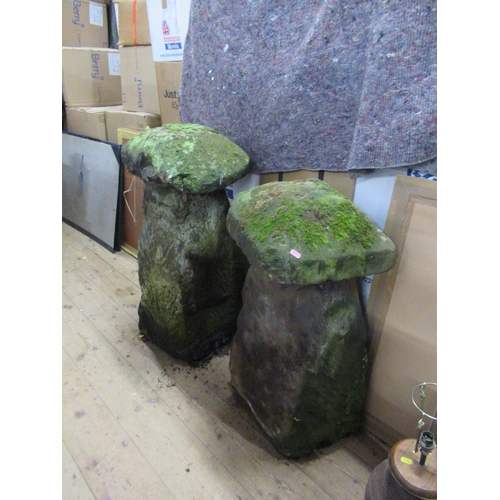 78 - Two staddle stone