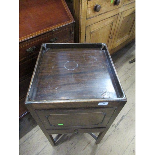 81 - A 19th century mahogany pot cupboard, width 16ins, height 30ins