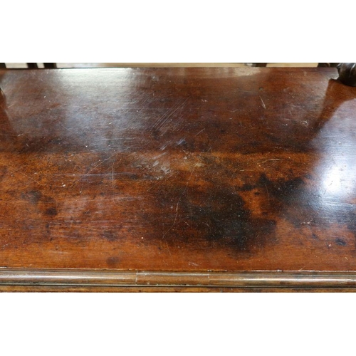 10 - Two 19th century mahogany drop leaf tables, one with ball and claw feet, 36ins x 48ins, height 28ins... 