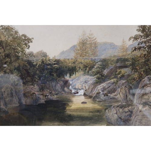 124 - Two 19th century watercolours, landscapes, 9ins x 13ins