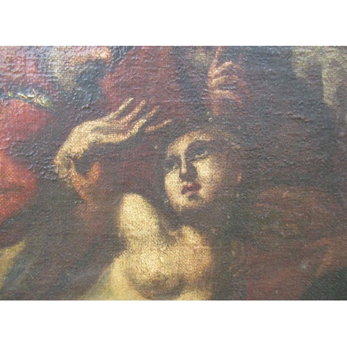 172 - An Antique style oil on canvas, Classical figures in landscape, 30ins x 25ins