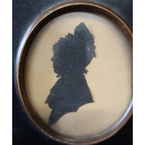 201 - Three 19th century silhouette portraits, all inscribed verso