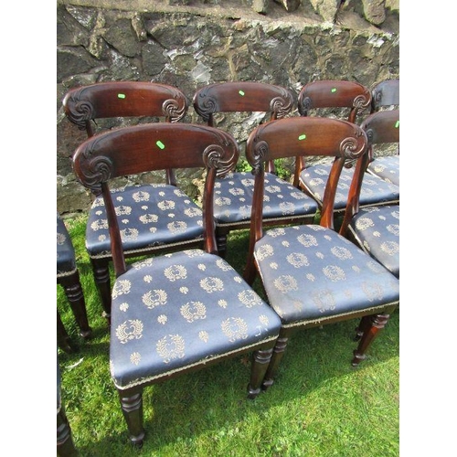 22 - A set of twelve 19th century mahogany bar back dining chairs