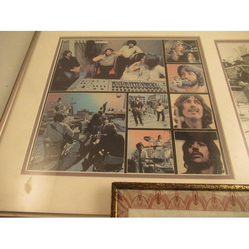 253 - A framed photograph of The Beatles ,together with a signed photograph including a sketch by John Len... 