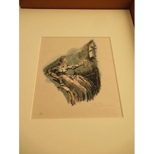 260 - Busoni, Georg Buchner's Wozzeck, 1924, nine hand coloured lithographs, eight signed in pencil by the... 