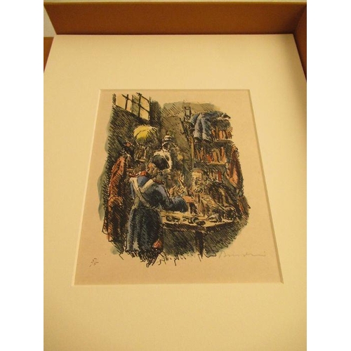 260 - Busoni, Georg Buchner's Wozzeck, 1924, nine hand coloured lithographs, eight signed in pencil by the... 