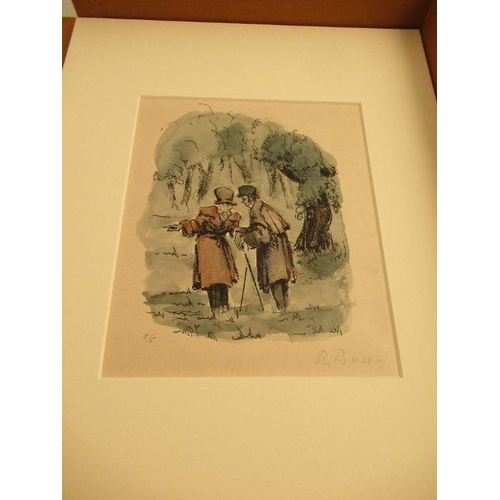 260 - Busoni, Georg Buchner's Wozzeck, 1924, nine hand coloured lithographs, eight signed in pencil by the... 