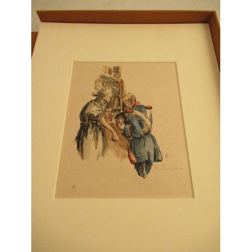 260 - Busoni, Georg Buchner's Wozzeck, 1924, nine hand coloured lithographs, eight signed in pencil by the... 