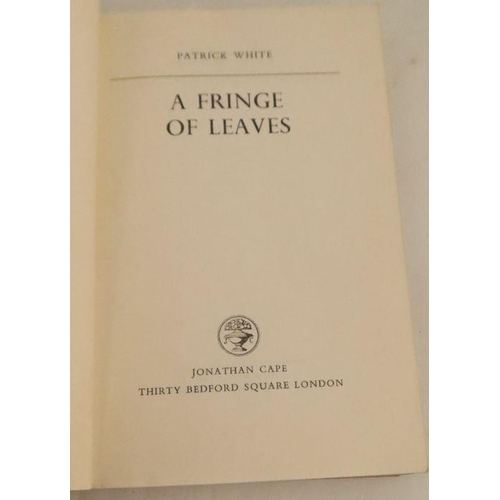 261 - A Fringe of Leave, by Patrick White, Jonathon Cape 1967, soft cover proof copy