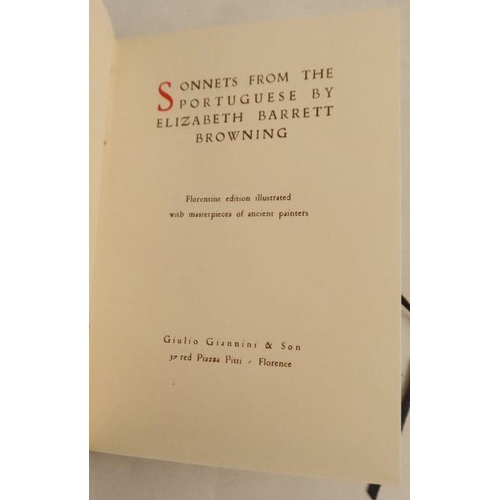 267 - Sonnets from the Portuguese, by Elizabeth Barrett Browning, Giulio Giannini & Son, 1962 Florentine e... 