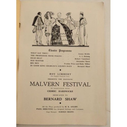 271 - A Malvern Festival Programme, signed to the front cover by Dame Laura Knight, signed internally by H... 