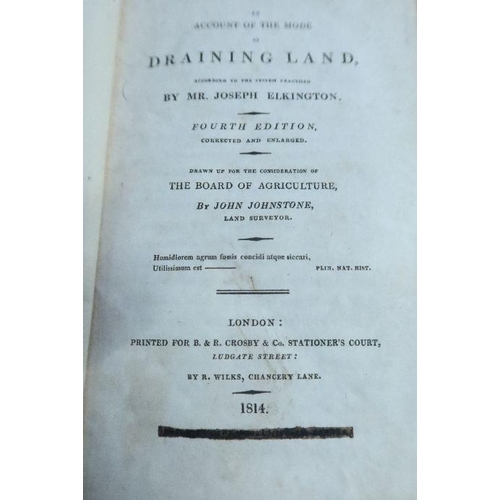 276 - An account of the mode of Draining Land by MR Joseph Elkington drawn up by Jonh Johnstone 211pp with... 