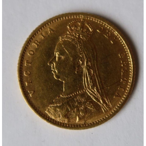 378 - An 1891 gold half sovereign