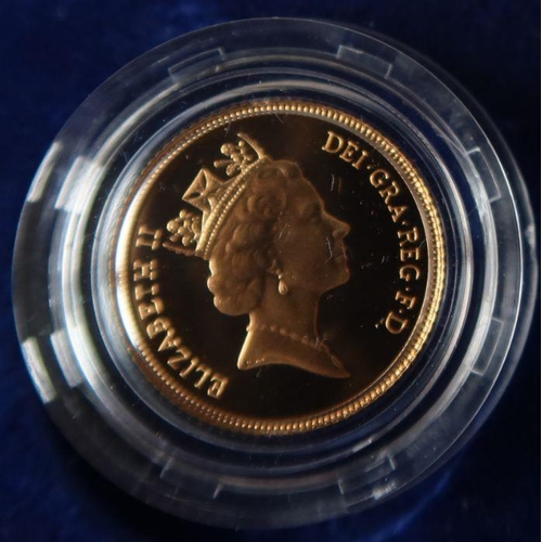 383 - A Royal Mint 1985 proof half sovereign, in case