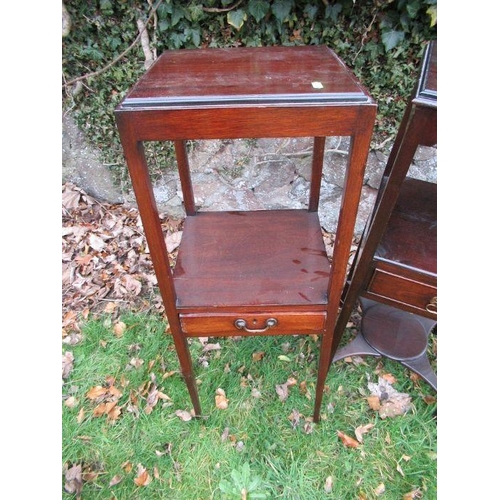 39 - Two similar mahogany bedside cabinets/washstands, together with a corner wash stand