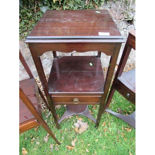 39 - Two similar mahogany bedside cabinets/washstands, together with a corner wash stand