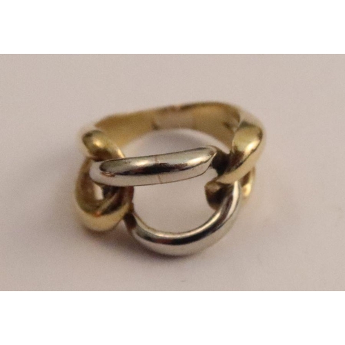 476 - A 9ct Trilogy Ring, in three colour gold, weight 5.6g, together with a two colour gold ring, unmarke... 