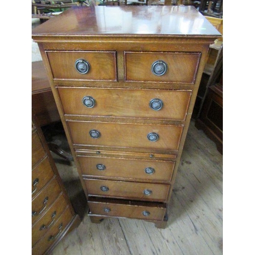 53 - Two reproduction chests of drawers, together with a coffer, width 19.5ins, height 46ins, width 24ins... 