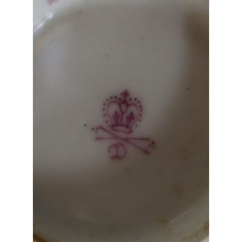 563 - A pair of Wedgwood Aesthetic movement cups and saucers, af, together with a Minton cup and saucer ma... 