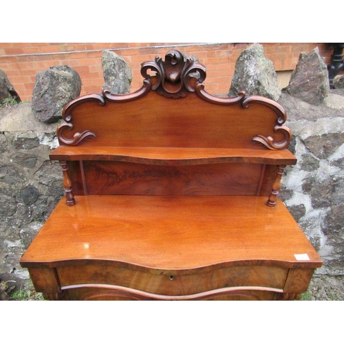 62 - A Victorian mahogany chiffonier, width 36ins, height 56ins