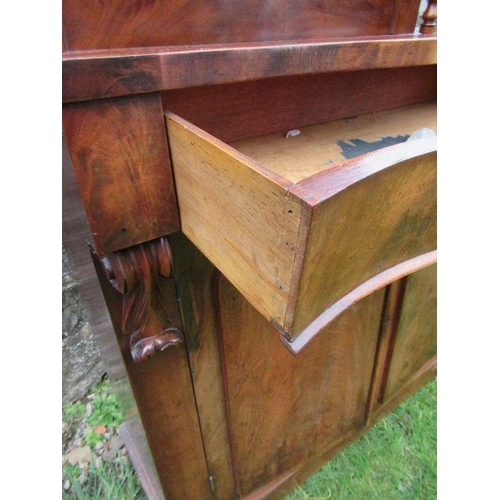 62 - A Victorian mahogany chiffonier, width 36ins, height 56ins