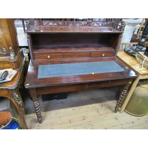 86 - A 19th century mahogany desk, width 45ins, height 46ins