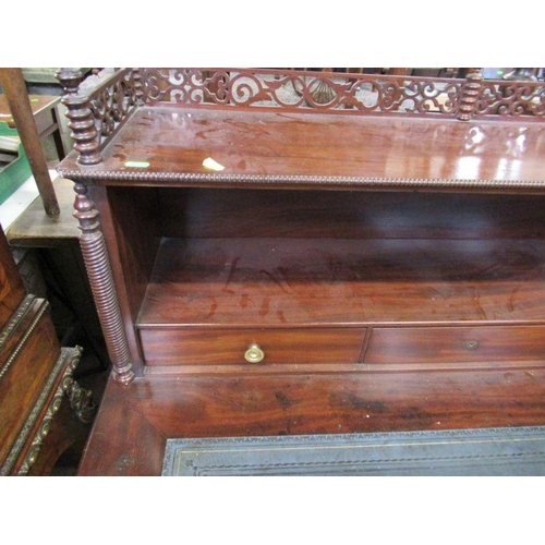 86 - A 19th century mahogany desk, width 45ins, height 46ins