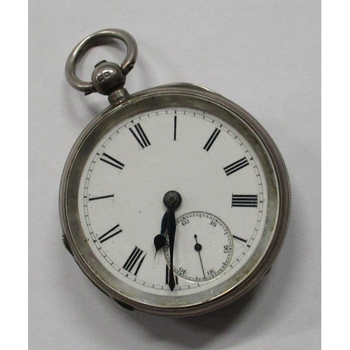 362 - A silver Victorian pocket watch, Chester 1896