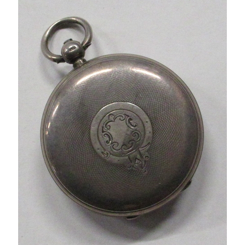 362 - A silver Victorian pocket watch, Chester 1896