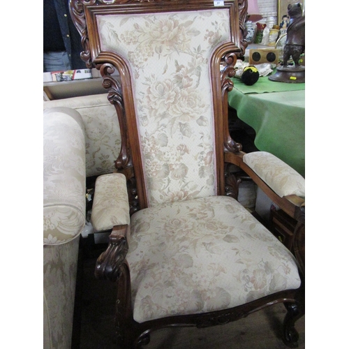 61 - A 19th century show wood armchair