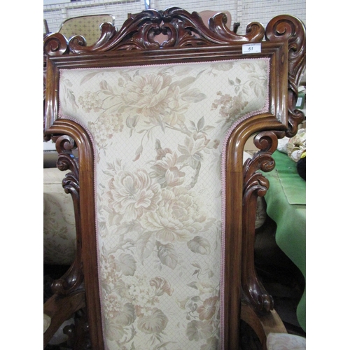 61 - A 19th century show wood armchair