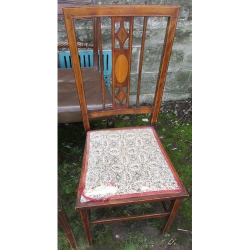 14 - 38041  A set of 5 Regency design dining chairs af together with an Edwardian chair