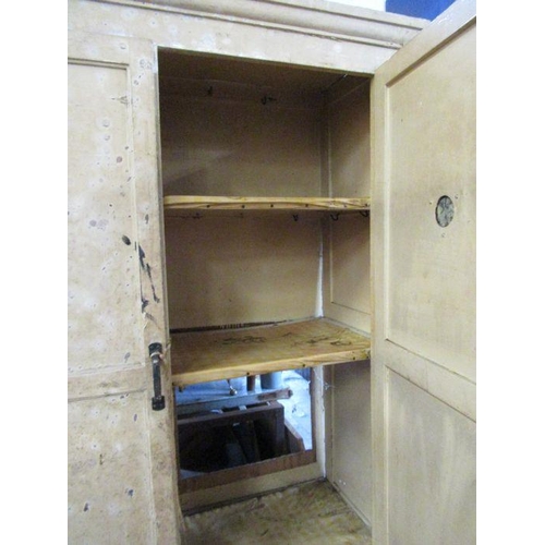 16 - A painted larder cupboard, af width 41ins, height 82ins