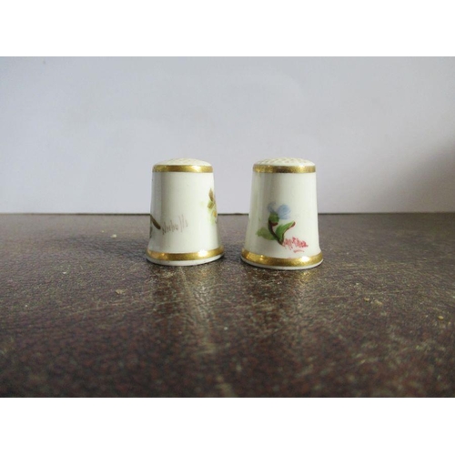 Two Royal Worcester thimbles