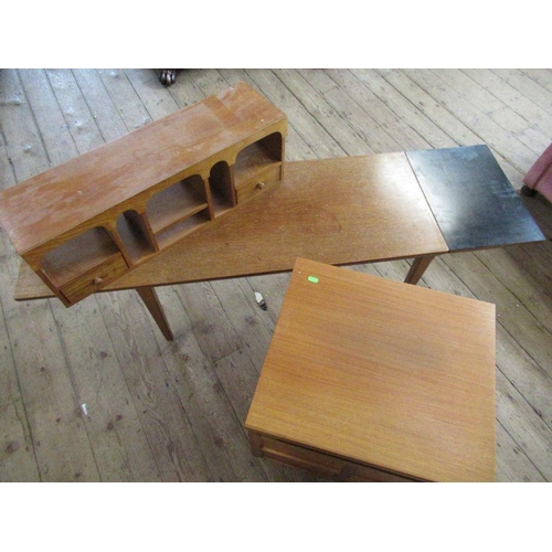 42 - A collection of furniture to include an oak gate leg table, Nathan coffee table, Nathan unit , tea t... 