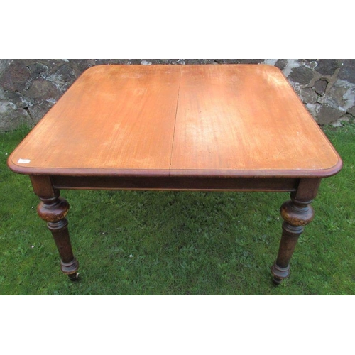 48 - A 19th century mahogany dining table, 45.5ins x 47.5ins, height 28ins