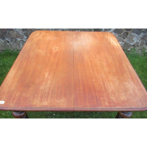 48 - A 19th century mahogany dining table, 45.5ins x 47.5ins, height 28ins