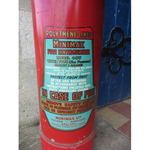 5 - A vintage Mini Max fire extinguisher height 26ins