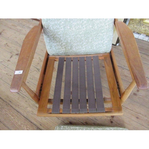 10 - A mid century reclining armchair