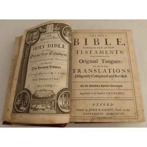 172 - An 18th century Bible, The Book of Common Prayer, printed by John Baskett, Oxford 1728