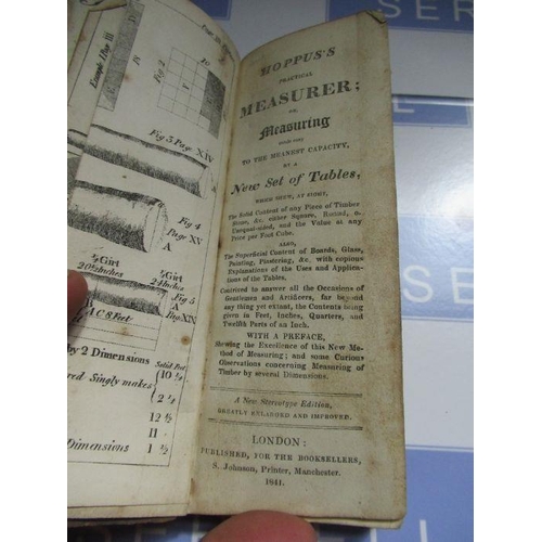 178 - 'Hoppus's Practical Measurer' , A new stereotype edition, 1841, leather binding, 'Young's Arithmetic... 