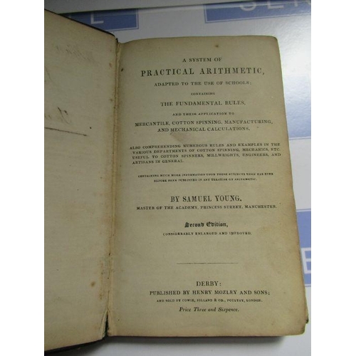 178 - 'Hoppus's Practical Measurer' , A new stereotype edition, 1841, leather binding, 'Young's Arithmetic... 