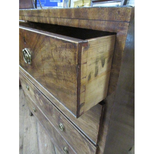 21 - A 19th century mahogany chest of drawers, width 39ins, depth 20.5ins, height 43ins