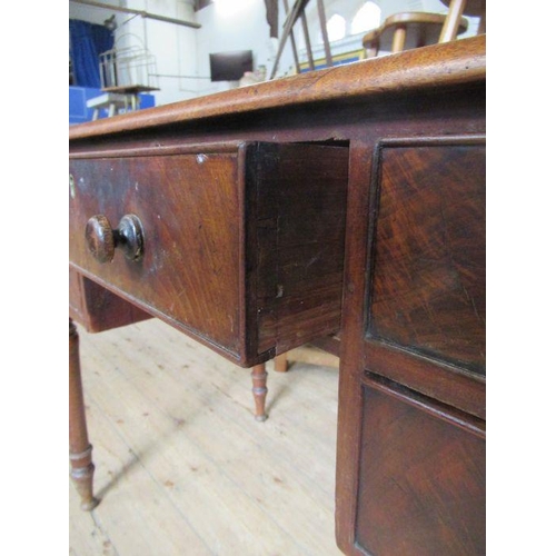 27 - A 19th century mahogany desk, width 42ins, depth 22ins, height 30ins