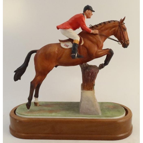 345 - A Royal Worcester limited edition model, Lt. Col. Harry Llewellyn on Foxhunter, modelled by Doris Li... 