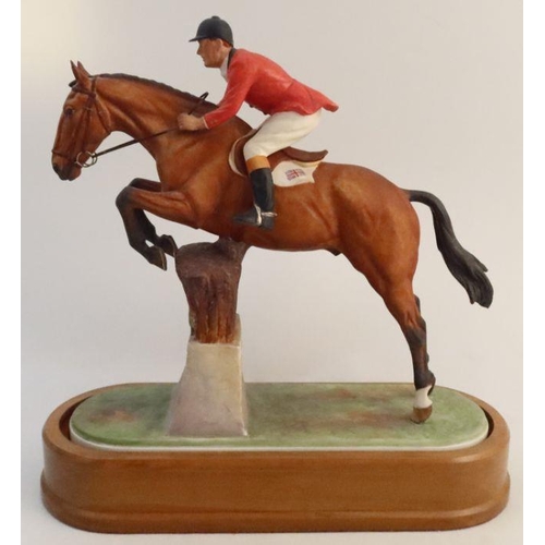 345 - A Royal Worcester limited edition model, Lt. Col. Harry Llewellyn on Foxhunter, modelled by Doris Li... 