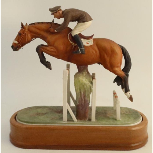 346 - A Royal Worcester limited edition model, Capt. Raimondo d'Inzeo on Merano, modelled by Doris Lindner... 