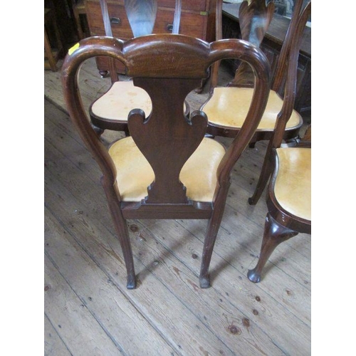 37 - A set of six Queen Anne style dining chairs