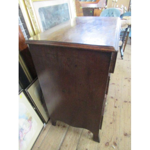 4 - A 19th century mahogany chest of drawers, width 34ins, depth 18.5ins, height 34ins