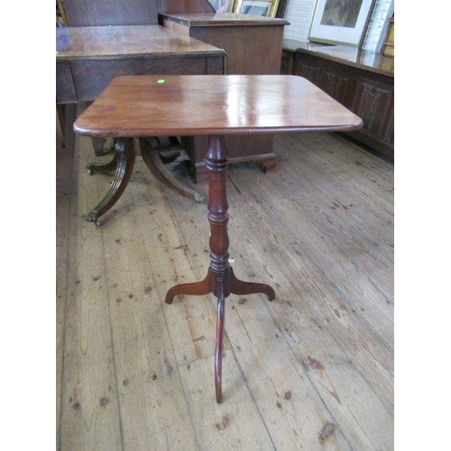 59 - A 19th century mahogany tripod table, 15ins x 17ins, height 27.5ins